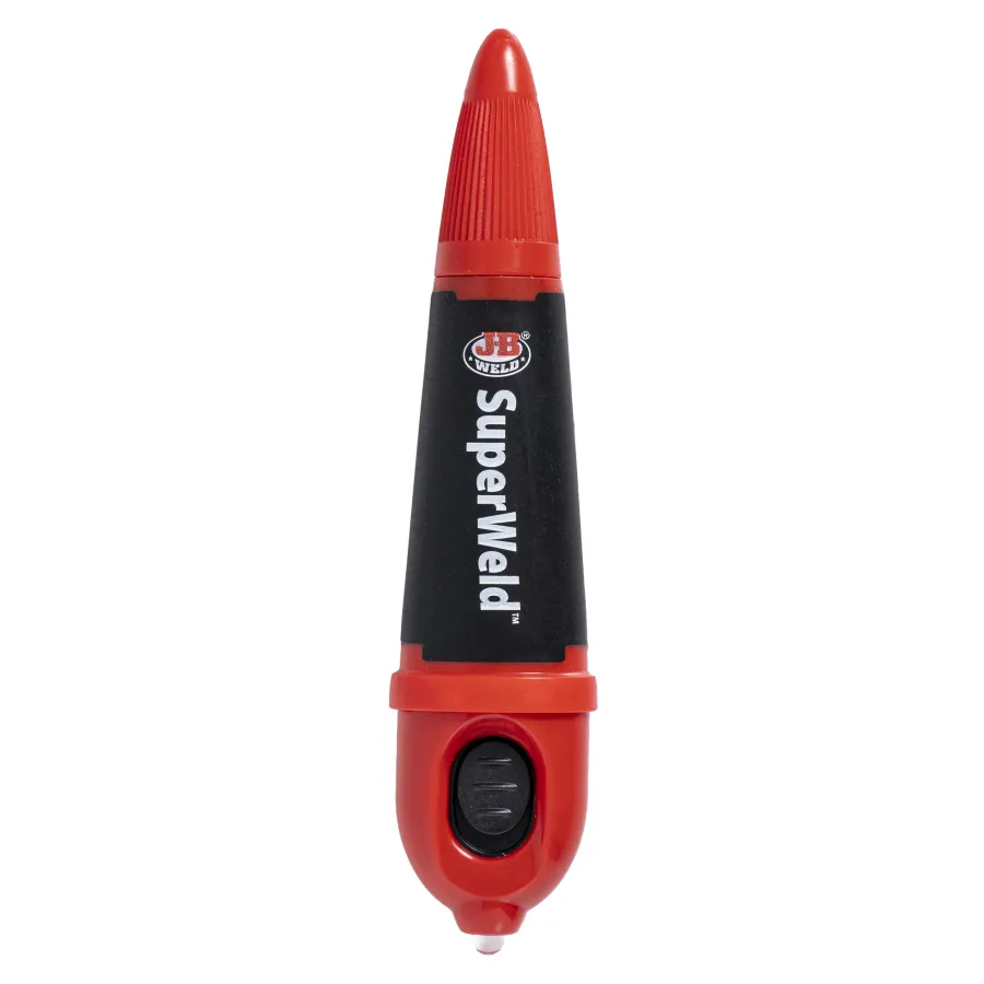 a red and black flashlight